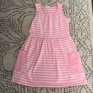 Hanna Andersson sleeveless stripe pocket dress size 10
